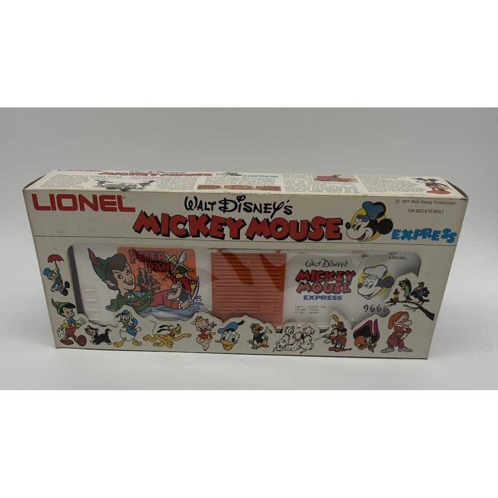 LIONEL 6-9665 DISNEY MICKEY MOUSE EXPRESS PETER PAN HI-CUBE BOX CAR O GAUGE